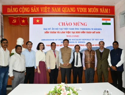 The Indian Ambassador paid a visit and held a working session at the My Son Sanctuary