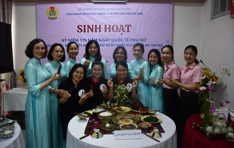 Công đoàn Ban Quản Lý Di sản Văn hóa Mỹ Sơn tổ chức các hoạt động chào mừng kỷ niệm 115 năm Ngày Quốc tế Phụ nữ 8/3, 1985 năm Khởi nghĩa Hai Bà Trưng