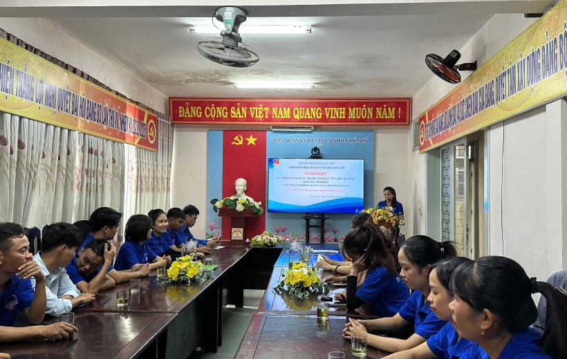 CHI ĐOÀN BQL DI SẢN VĂN HÓA MỸ SƠN TỔ CHỨC SINH HOẠT CÁC HOẠT ĐỘNG KỶ NIỆM 94 NĂM NGÀY THÀNH LẬP ĐOÀN TNCS HỒ CHÍ MINH & 50 NĂM GIẢI PHÓNG QUẢNG NAM